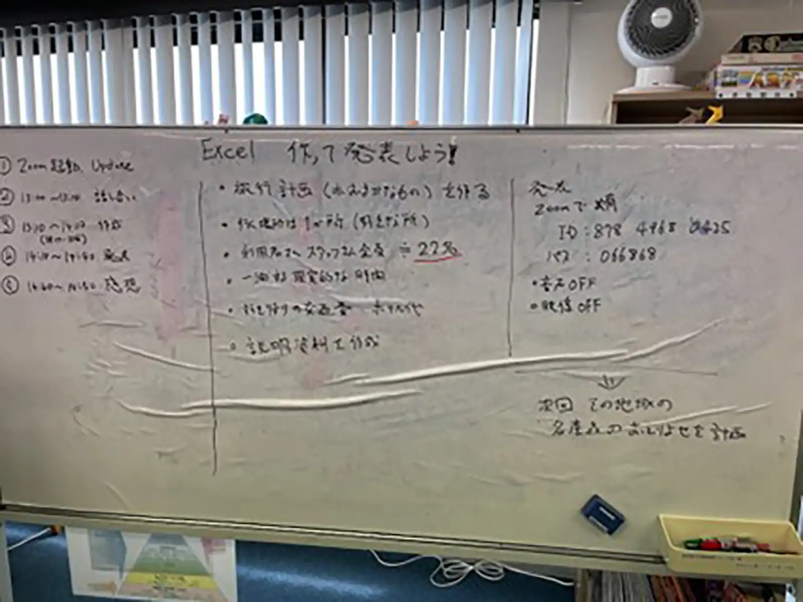 20250701グループワーク「PC講座～Excel～」ホワイトボード画像