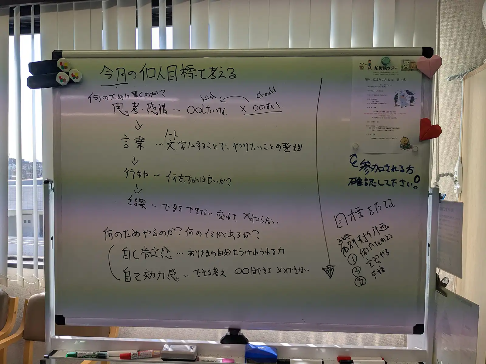 20260202「今月の個人目標を考える」ホワイトボード画像2