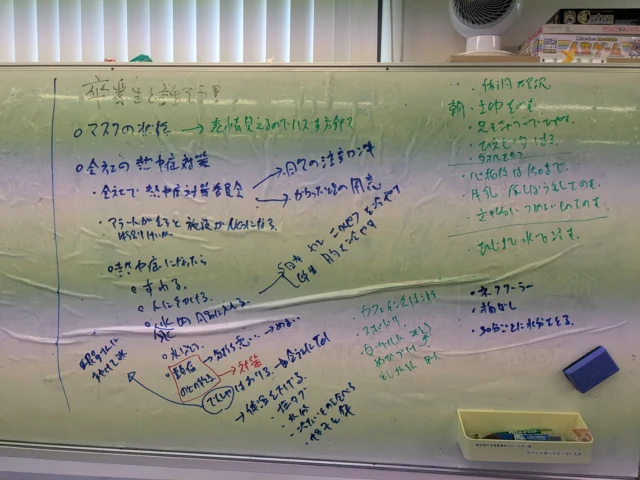 こんにちは。今日は月イチご褒美グルメの日でした😊
卒業生と話そうではOBの方に来ていただき、利用者さん達とお話しました。
7月も来週で終わりです。週末も熱中症に気を付けてお過ごし下さい。。
今週もお疲れ様でした✨
#足立区 
#竹ノ塚
#障害福祉サービス 
#ジョブコーチ